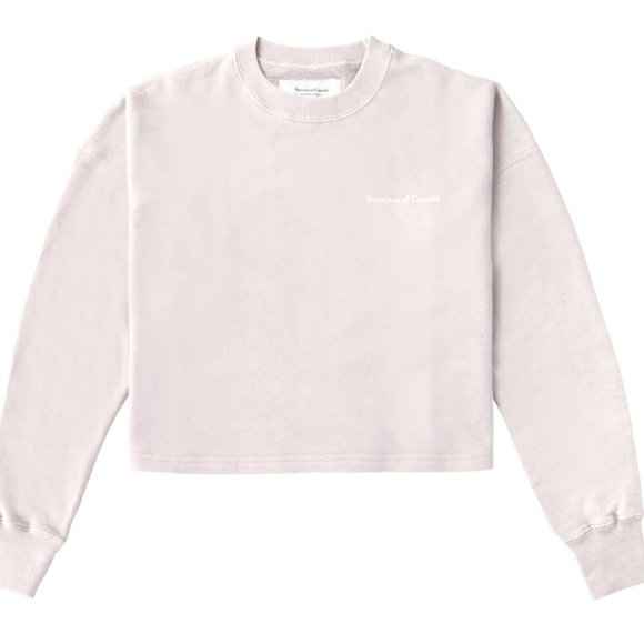 Province of Canada French Terry Crop Sweatshirt Champagne - Picture 3 of 5